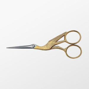Stork Embroidery Scissor, Gold Plated 8.1040.12