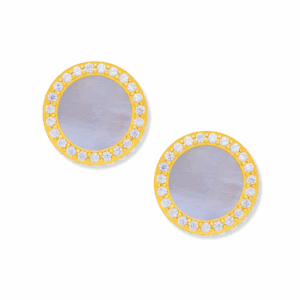 Shell Arielle Earrings, 18k Gold Plated