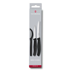Swiss Classic Paring knife Set With Peeler, Black 6.7113.31
