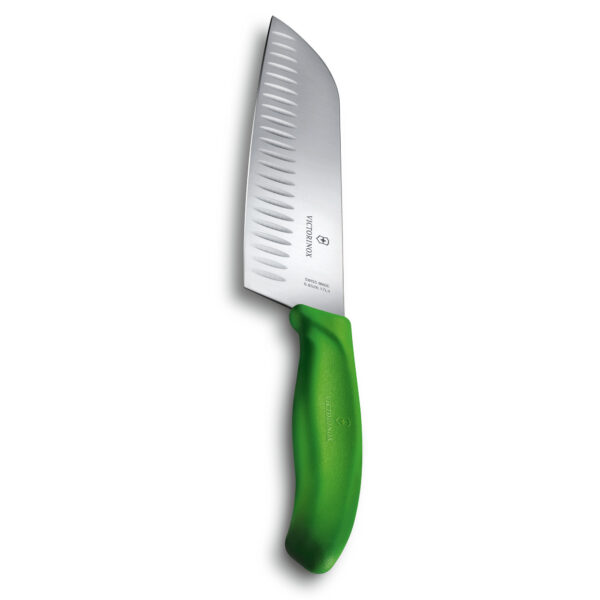 Swiss Classic Santoku Knife Fluted Edge, Green 6.8526.17L4B