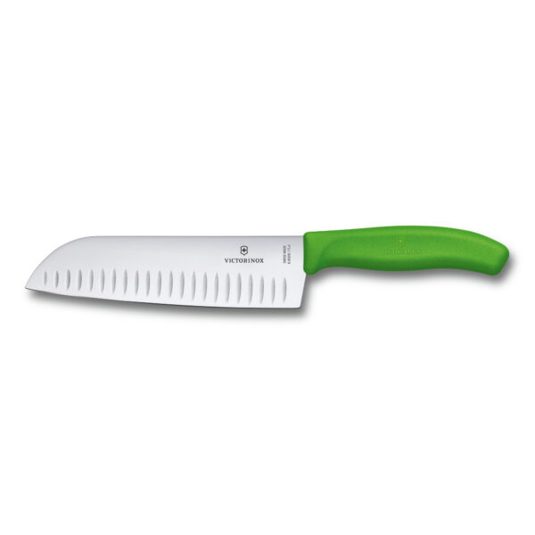Swiss Classic Santoku Knife Fluted Edge, Green 6.8526.17L4B