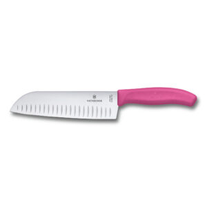Swiss Classic Santoku Knife Fluted Edge, Pink 6.8526.17L5B