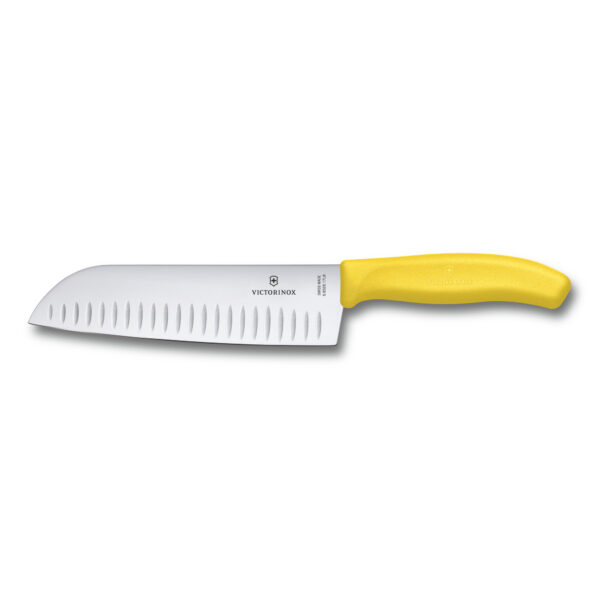 Swiss Classic Santoku Knife Fluted Edge, Yellow 6.8526.17L8B