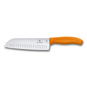 Swiss Classic Santoku Knife Knife Fluted Edge, Orange 6.8526.17L9B