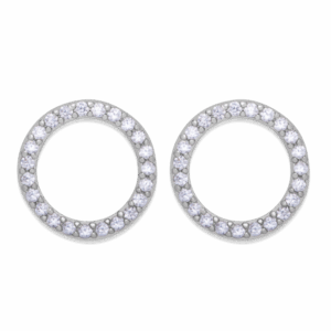 Eternity Loop Earrings, Silver