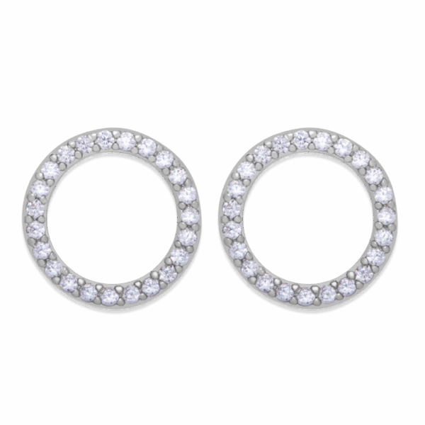 Eternity Loop Earrings, Silver