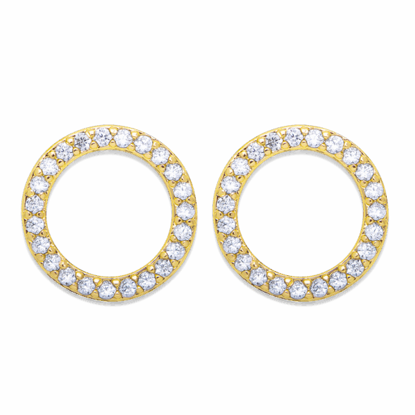 Eternity Loop Earrings, 18k Gold Plated