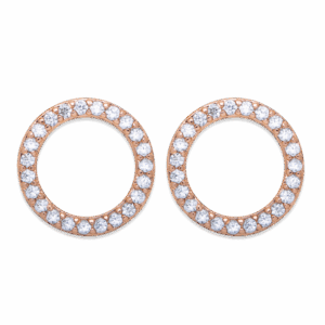 Eternity Loop Earrings, 18k Rose Gold Plated
