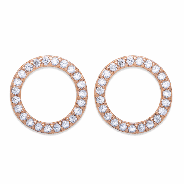 Eternity Loop Earrings, 18k Rose Gold Plated