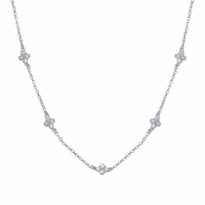 Eternity Clover Necklace, Silver