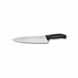Swiss Classic Carving Knife Fluted Edge, Black 6.8023.25B