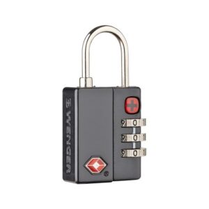 Wenger Travel Sentry Approved 3-Dial Combination Lock, Black