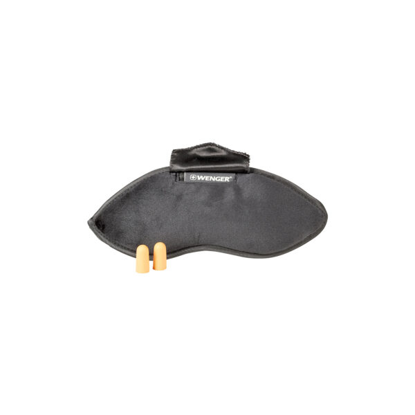 Wenger Fleece Eyemask With Earplugs, Black