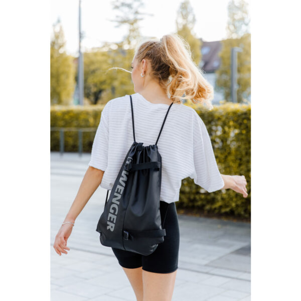Wenger XC Fyrst Lightweight Drawstring Bag, Black
