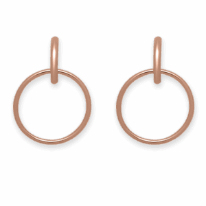 Unity Loyal Earrings, 18k Rose Gold Plated