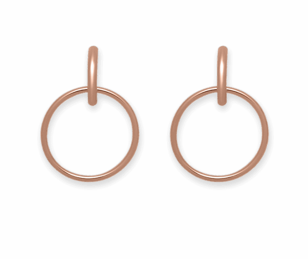 Unity Loyal Earrings, 18k Rose Gold Plated