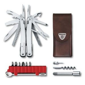 SAK Swiss Tool Spirit X Plus Ratchet, With Leather Pouch 3.0236.L