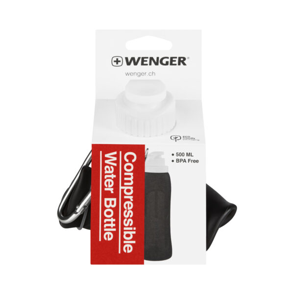 Wenger Collapsible Water Bottle, Black