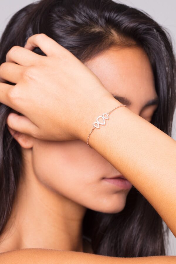 Rainfall Romie Bracelet, 18k Rose Gold Plated