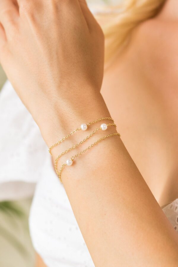 Pearl Elea Bracelet, 18k Gold Plated