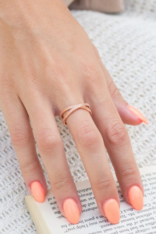 Maddy Ring, 18k Rose Gold Plated