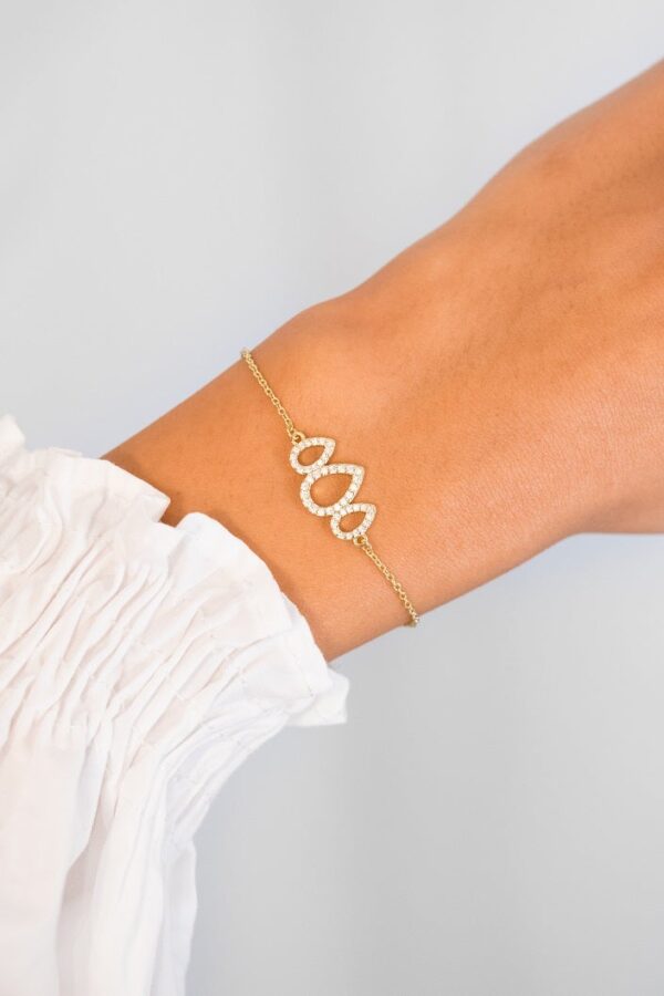 Rainfall Romie Bracelet, 18k Gold Plated