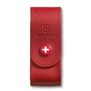 Leather Belt Pouch Red