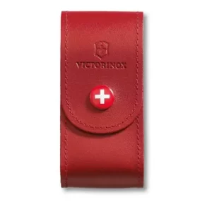 Leather Belt Pouch Red