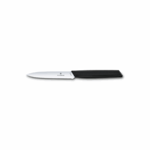 paring knife, 10cm, wavy, black, 6.9003.10W