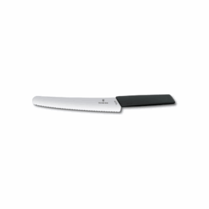 Bread and pastry knife, 22cm, wavy, black, 6.9073.22WB