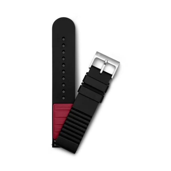 Rubber Strap D1, Black, Red