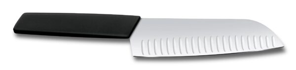 Santoku knife, 17cm, straight, fluted,black, 6.9053.17KB