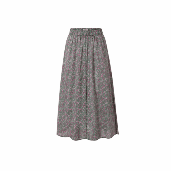 Tchibo, Women Floral Print Casual Midi Skirt, Green, Size 38 (S)