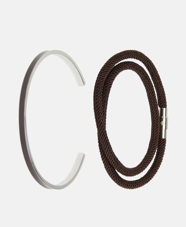 Marc Lauder Set of Bangle and Bracelet Brown