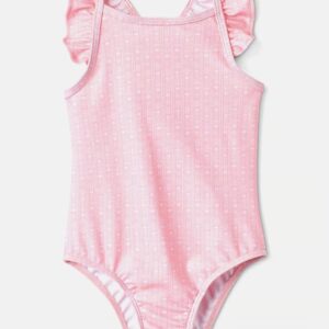 Tchibo, Kids Girl Allover Print Sleeveless One Piece, Pink, 5-6 Y