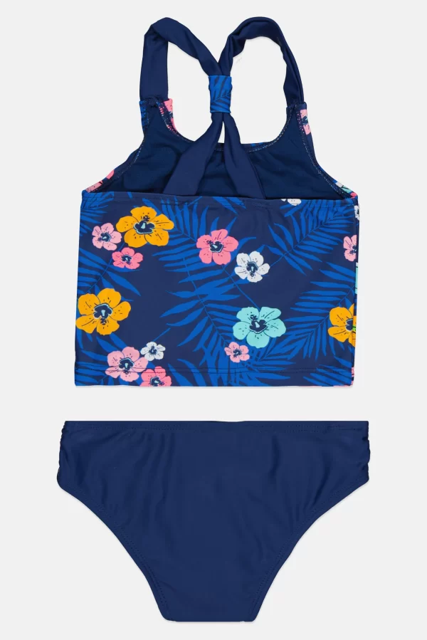 Kensie Girl, Toddlers Girl 2 Pieces Graphic Print Swimwear Set, Navy Combo, 4 Y