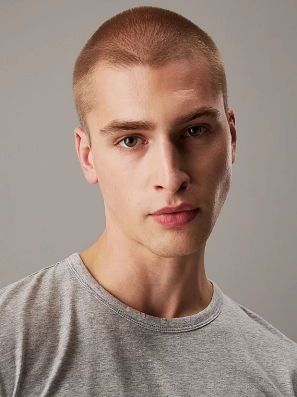 C.K. S/S Crew Neck T-Shirt,MPI-Heather Grey.