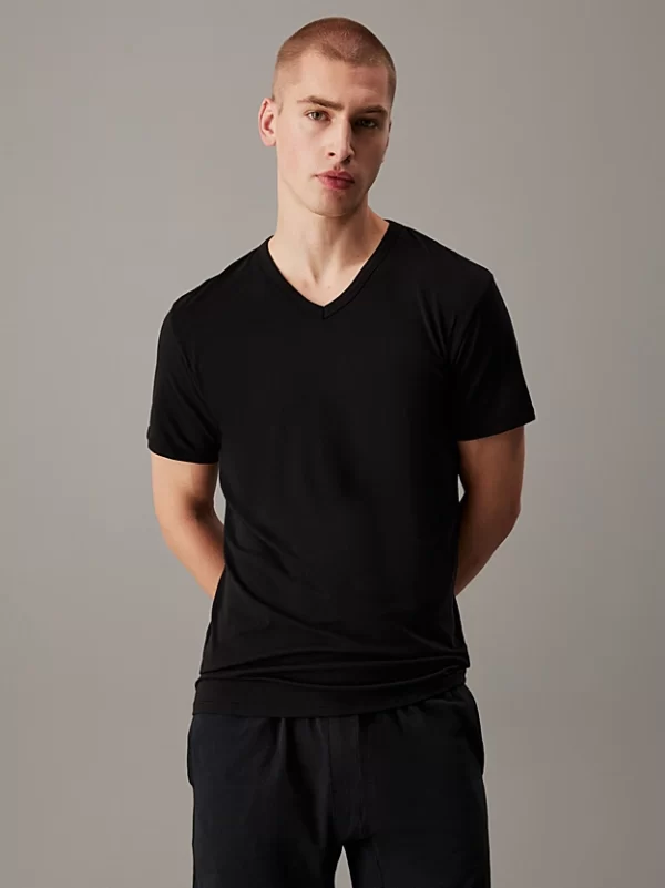 C.K. S/S V Neck T-Shirt, MPI-Black