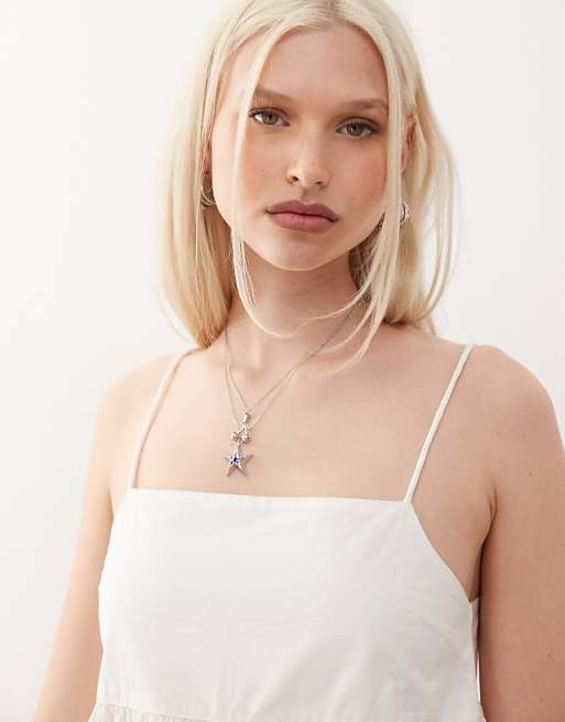 COLLUSION cami mini smock dress in white, Size: UK6