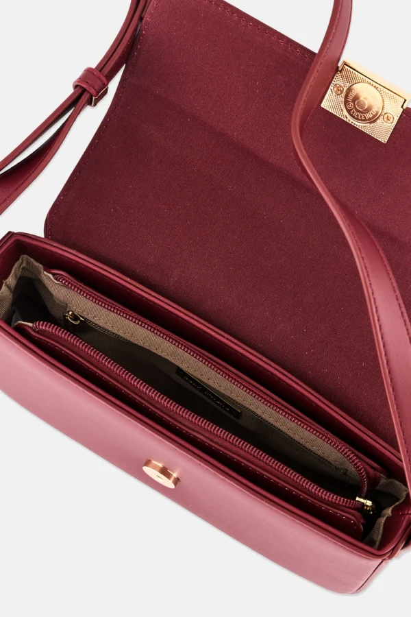 Kathy Ireland, Women Brand Logo Cross Body Bag, Maroon