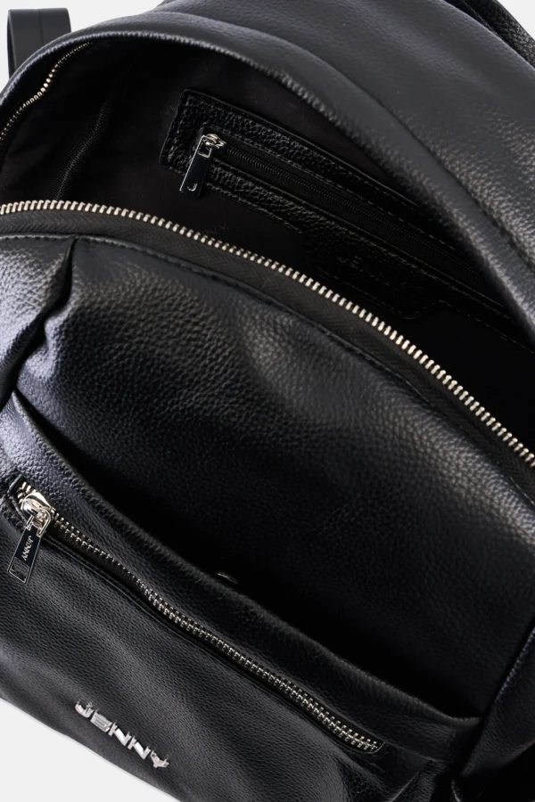 Jenny, Women Brand Logo Backpack Bag, Black