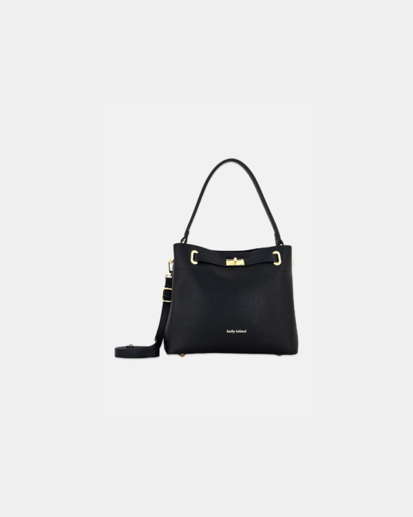 Kathy Ireland, Women Brand Logo Handbag, Black