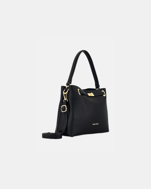 Kathy Ireland, Women Brand Logo Handbag, Black
