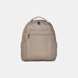 I Love Fashion, Women Brand Logo Backpack, Taupe