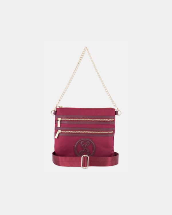 Sam & Libby, Women Brand Logo Cross Body Bag, Maroon